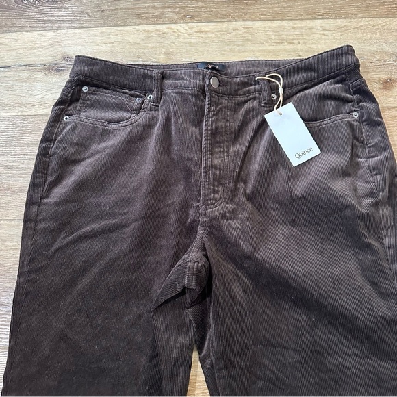 Quince Women’s Organic Stretch Corduroy Straight Leg Pants in Espresso Sz 16 NWT - Picture 3 of 10